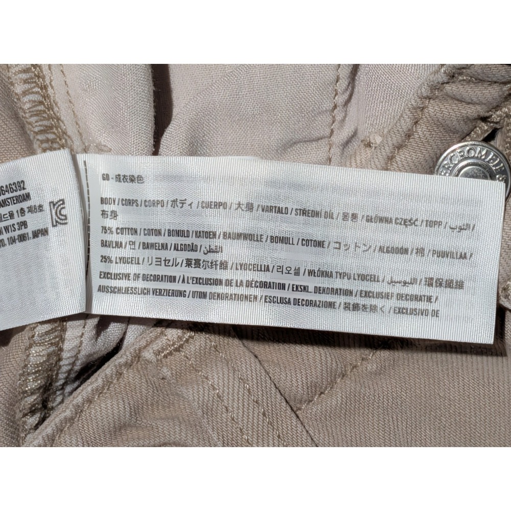Abercrombie & Fitch Pants 34x30 Khaki Tan Straight Loose Fit Chino - Picture 15 of 15
